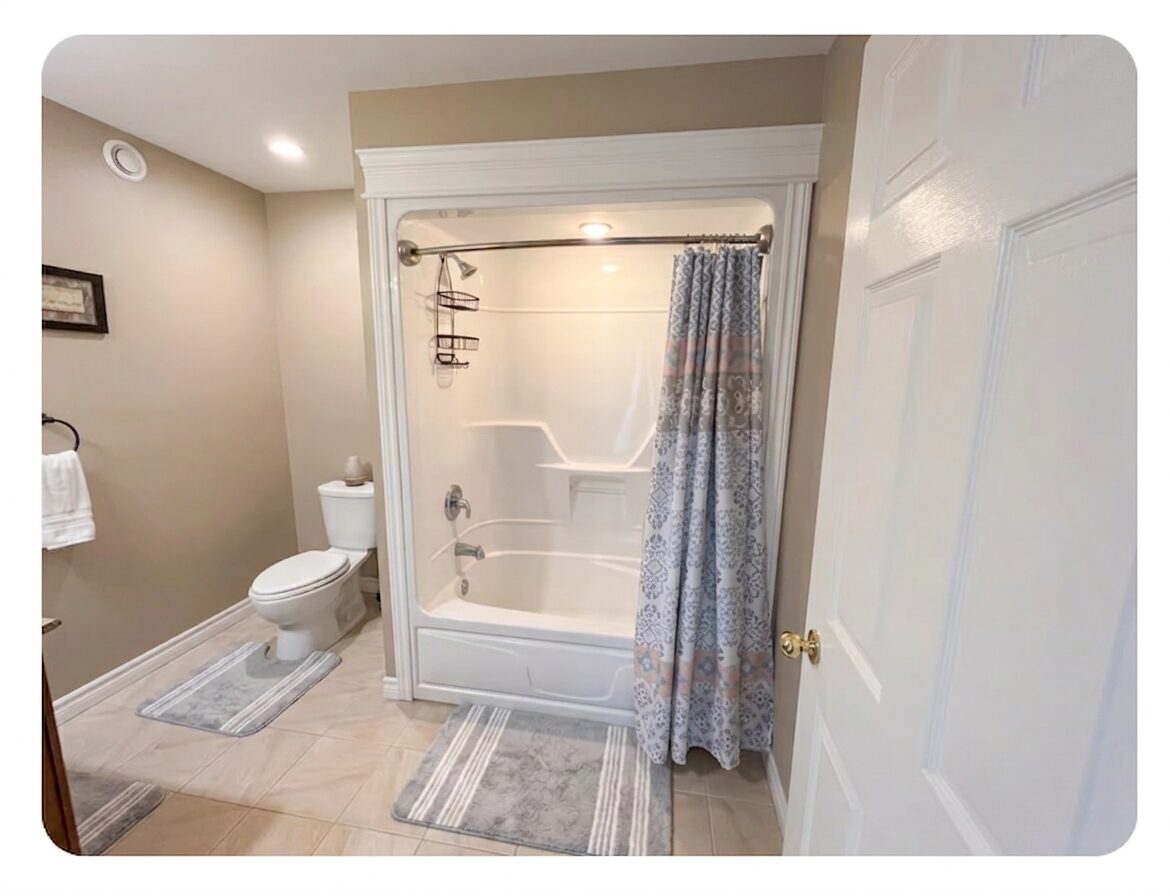 Bathroom shower and tub