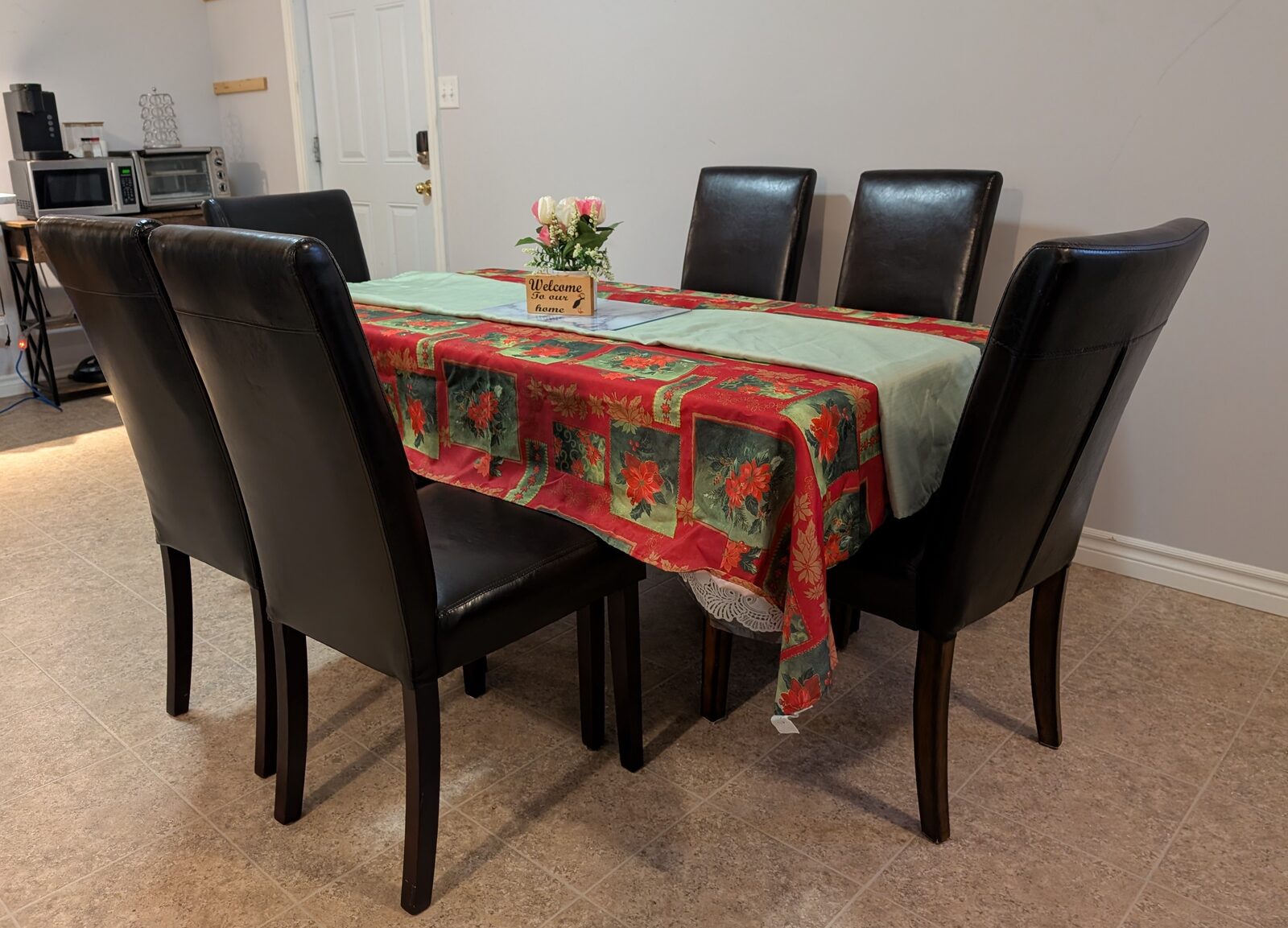 Dining table seating six